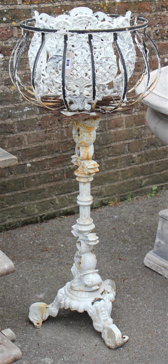 Cast iron stand & other items
